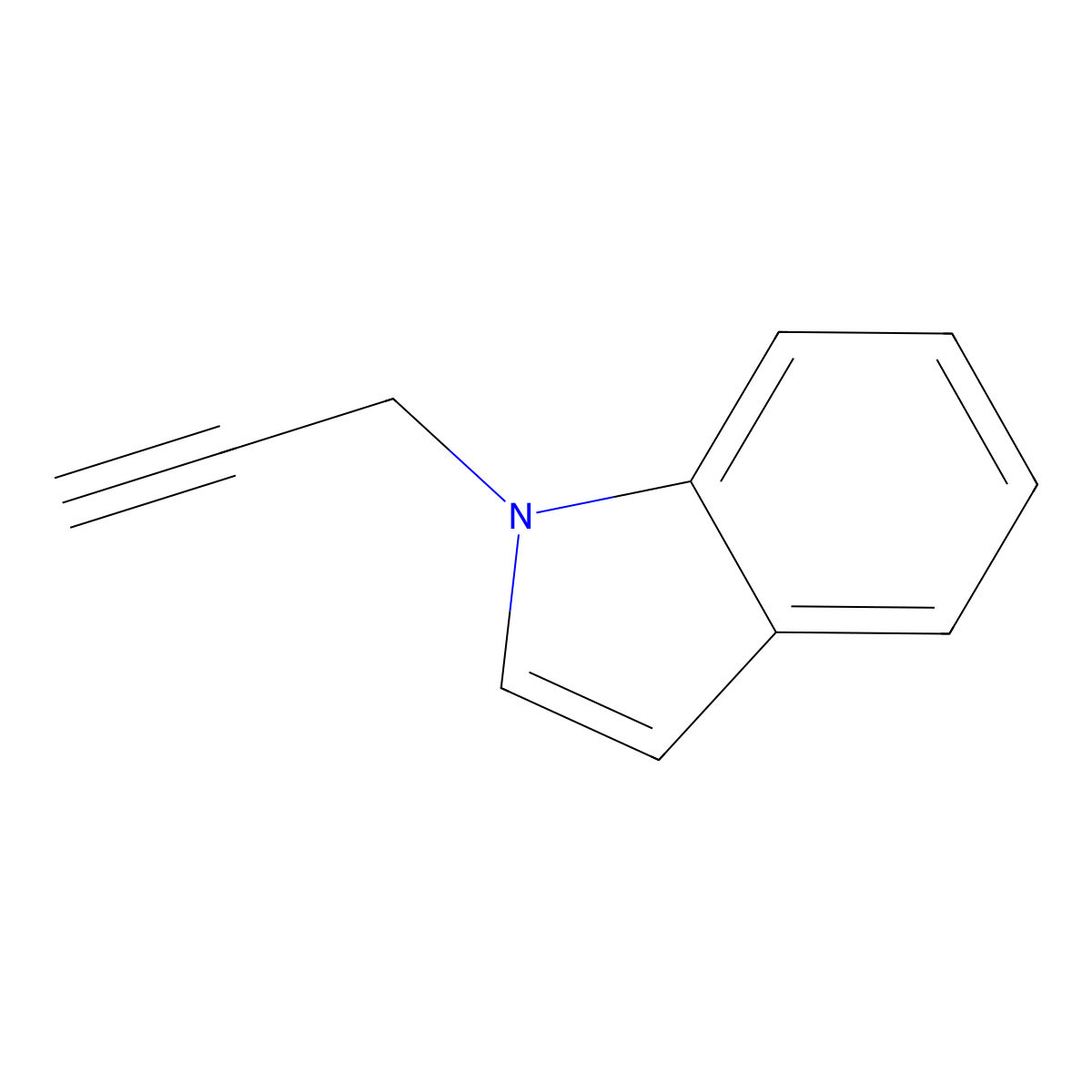 1-(prop-2-yn-1-yl)-1H-indole molecular structure, CAS 19017-00-6