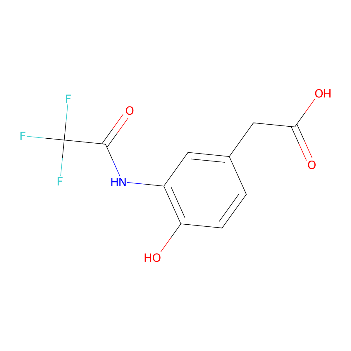 2-[4-Hydroxy-3-(trifluoroacetamido)phenyl]acetic acid molecular structure, CAS 1901792-92-4