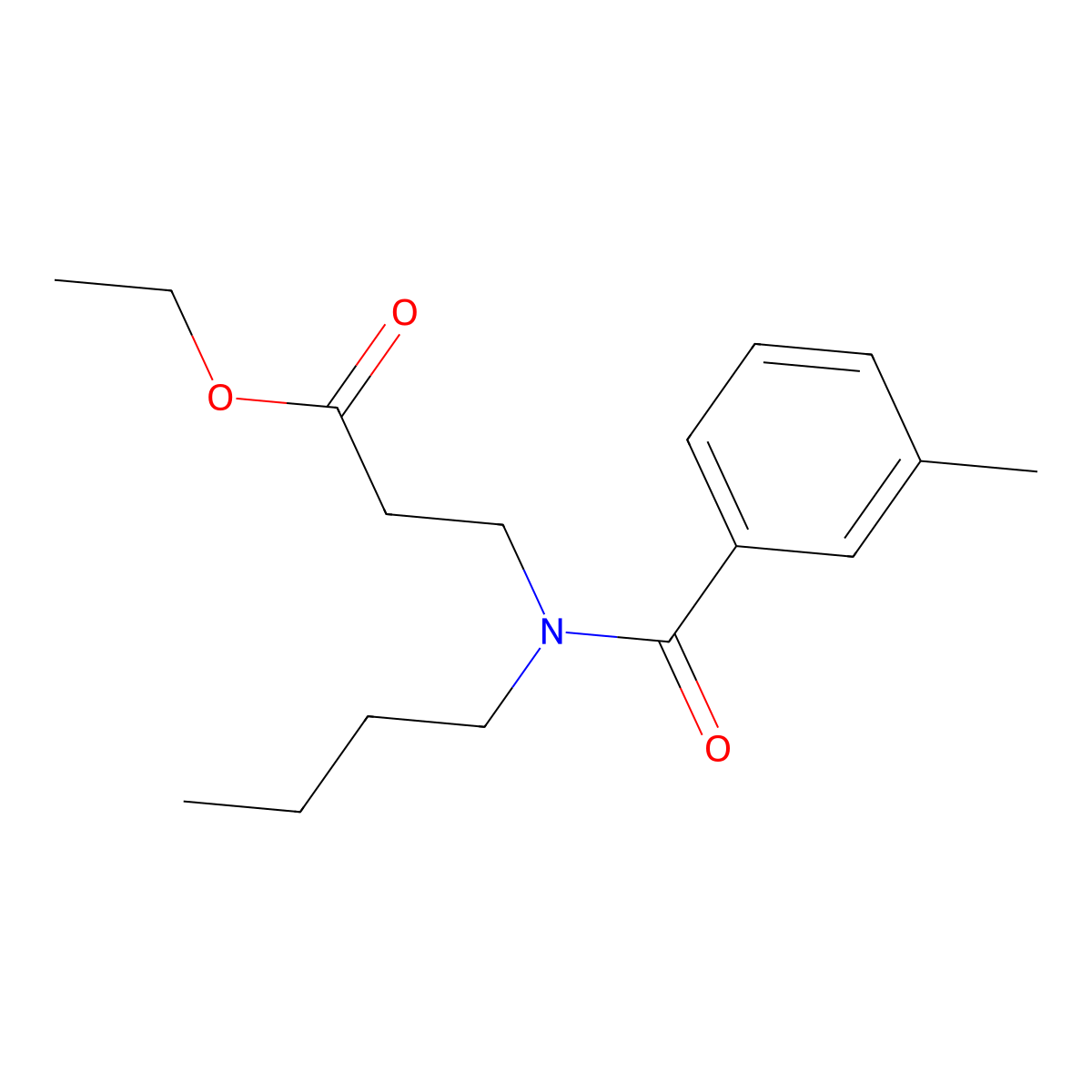 Ethyl 3-(N-butyl-3-methylbenzamido)propanoate molecular structure, CAS 1901822-79-4