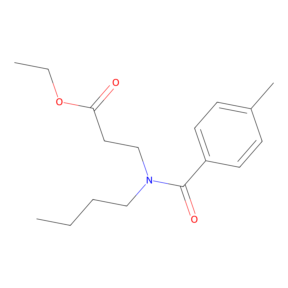 Ethyl 3-(N-butyl-4-methylbenzamido)propanoate molecular structure, CAS 1901823-14-0