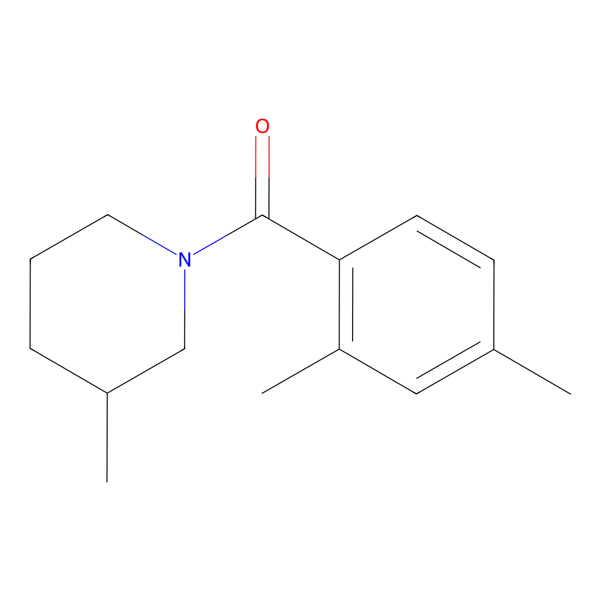 (2,4-Dimethylphenyl)(3-methyl-1-piperidinyl)methanone molecular structure, CAS 1901872-67-0
