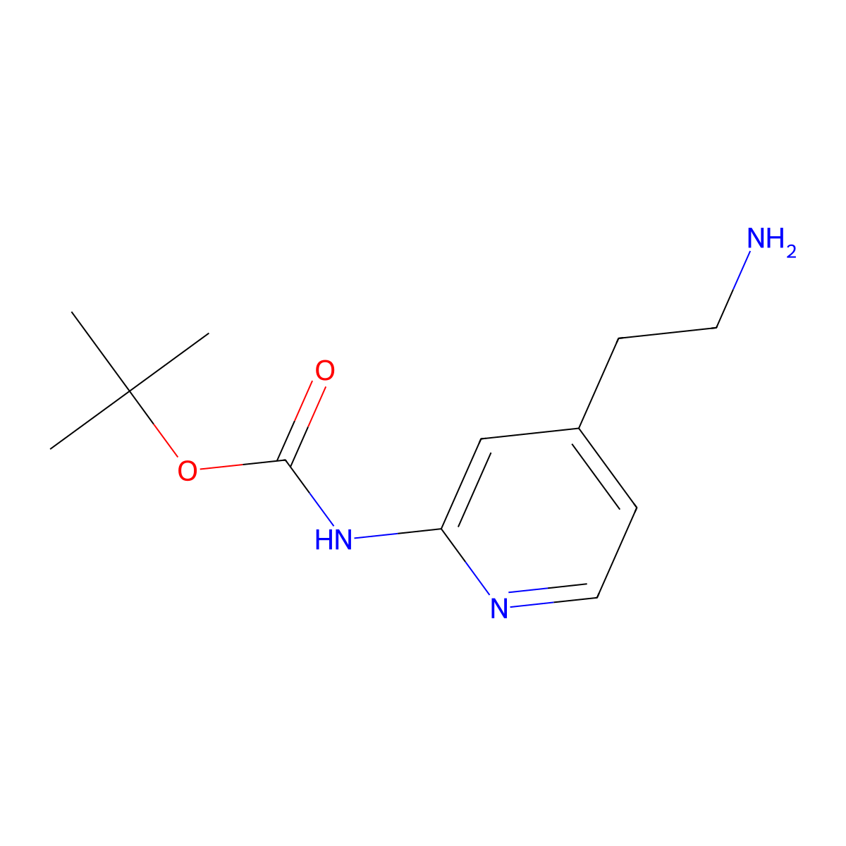 Tert-butyl [4-(2-aminoethyl)pyridin-2-YL]carbamate molecular structure, CAS 190189-67-4