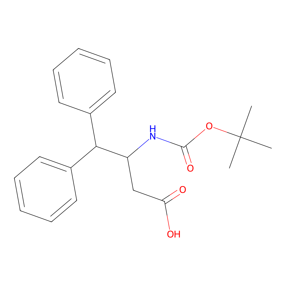 Boc-(S)-3-Amino-4,4-diphenyl-butyric acid molecular structure, CAS 190190-50-2