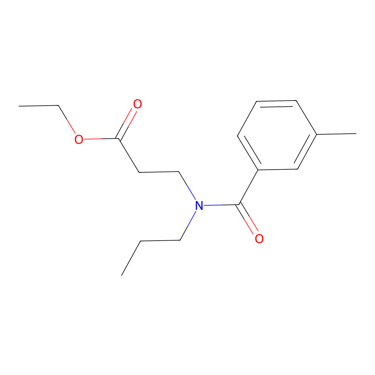Ethyl 3-(3-methyl-N-propylbenzamido)propanoate molecular structure, CAS 1901944-93-1