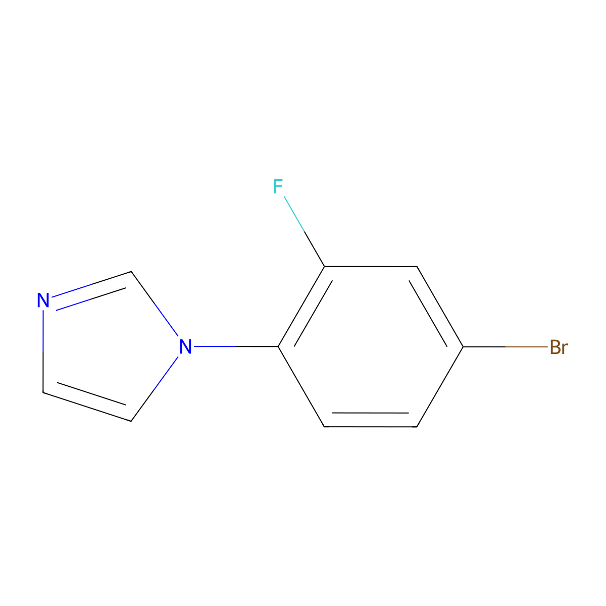 1-(4-Bromo-2-fluorophenyl)-1h-imidazole molecular structure, CAS 190199-37-2