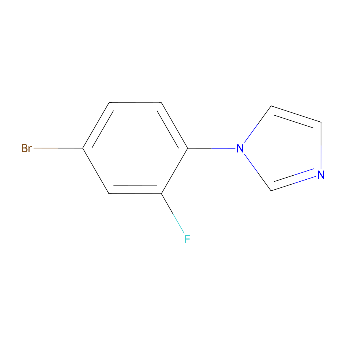 1-(4-Bromo-2-fluorophenyl)-1h-imidazole molecular structure, CAS 190199-37-2