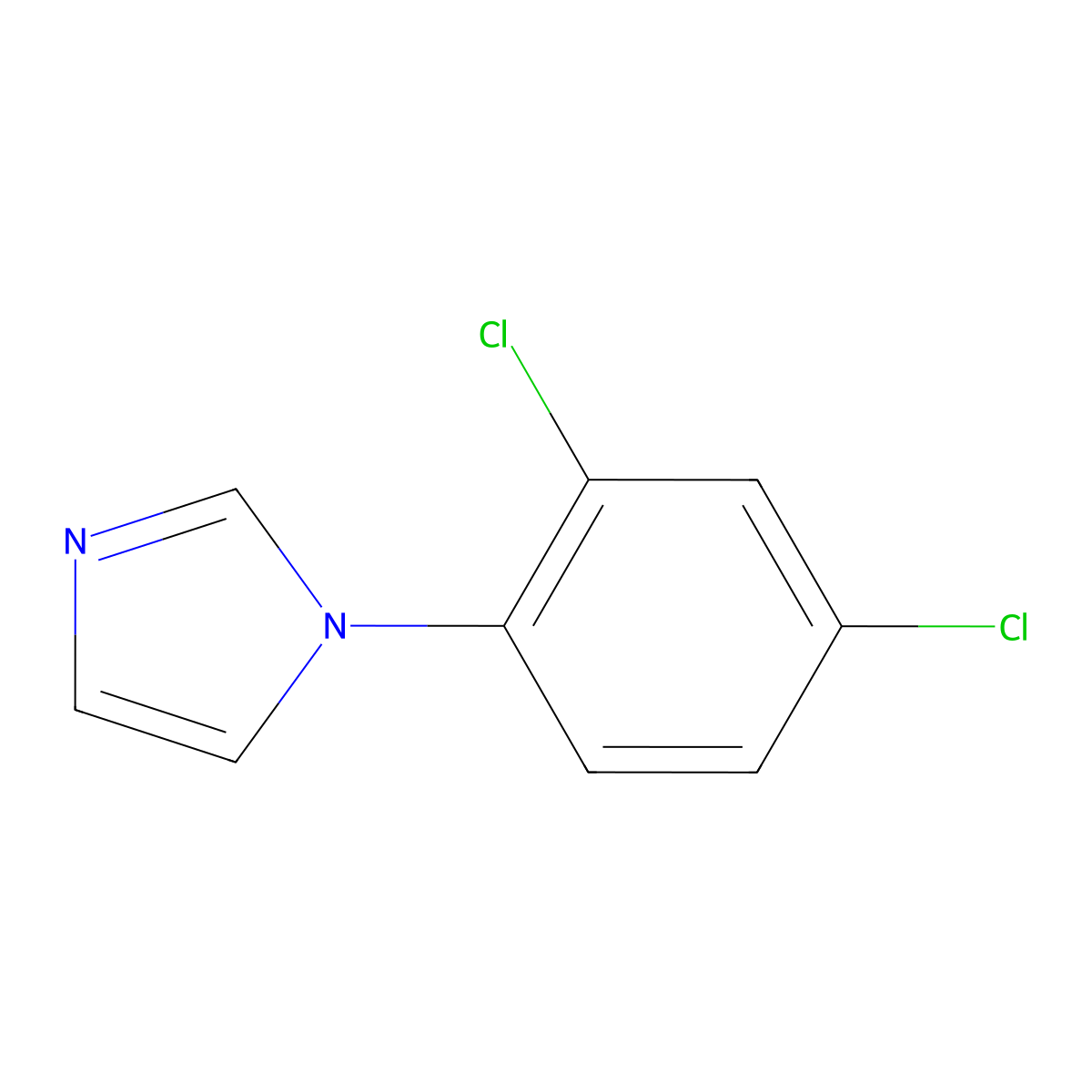 1-(2,4-Dichlorophenyl)-1H-imidazole molecular structure, CAS 190199-40-7