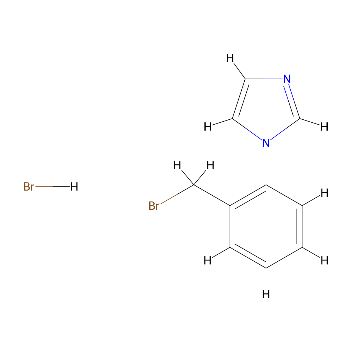 1-(2-(Bromomethyl)phenyl)-1H-imidazole hydrobromide molecular structure, CAS 190199-99-6