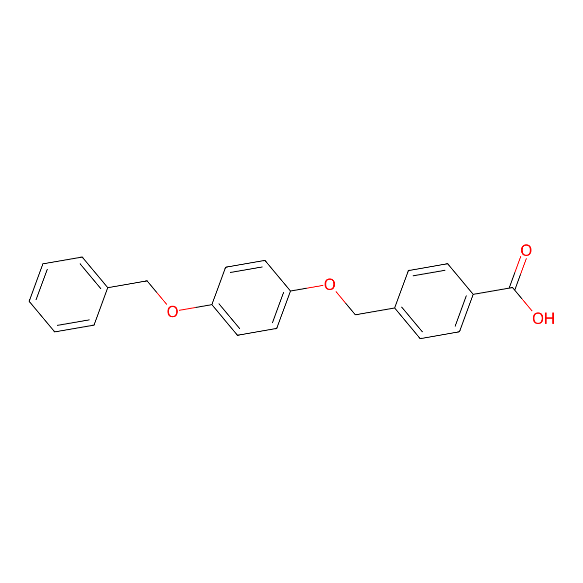4-{[4-(Benzyloxy)phenoxy]methyl}benzoic acid molecular structure, CAS 1901991-11-4