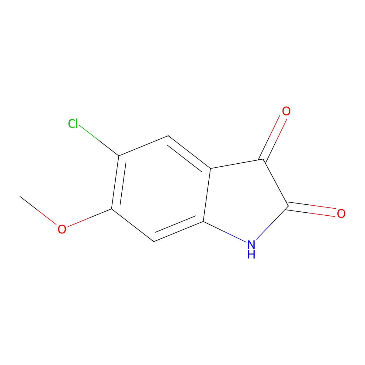5-Chloro-6-methoxyindoline-2,3-dione molecular structure, CAS 19020-04-3