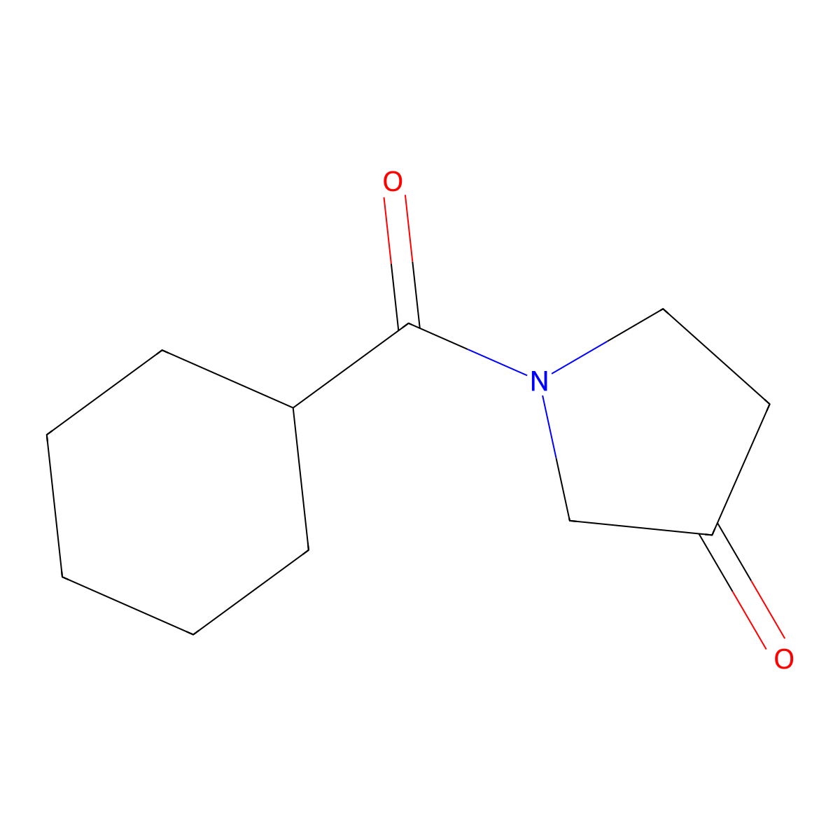 1-(Cyclohexanecarbonyl)pyrrolidin-3-one molecular structure, CAS 1902096-65-4