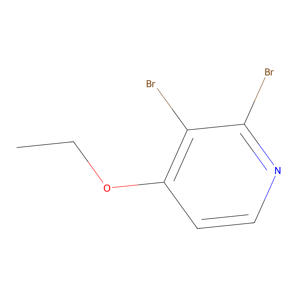 2,3-Dibromo-4-ethoxypyridine molecular structure, CAS 19021-06-8