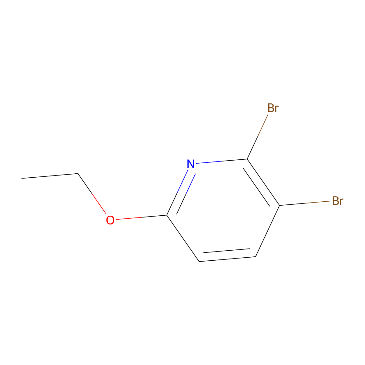 5,6-Dibromopyridin-2-yl ethyl ether molecular structure, CAS 19021-07-9
