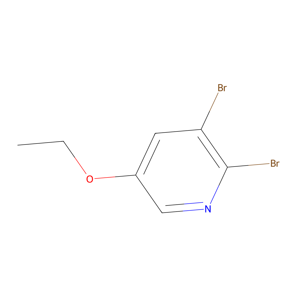 2,3-Dibromo-5-ethoxypyridine molecular structure, CAS 19021-08-0