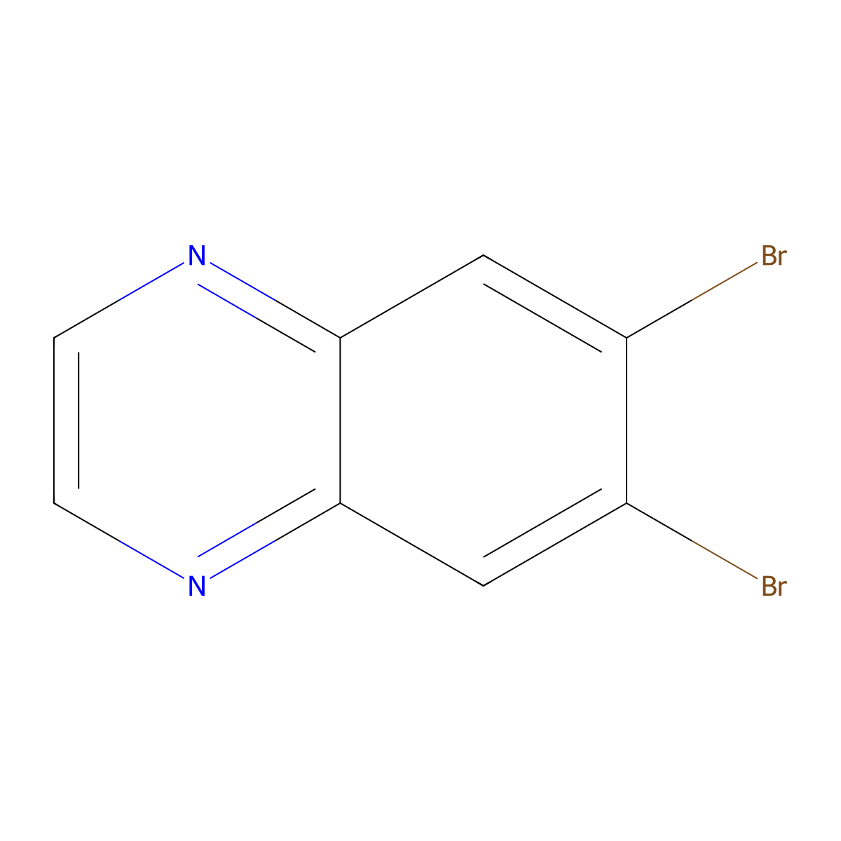6,7-Dibromoquinoxaline molecular structure, CAS 1902152-20-8
