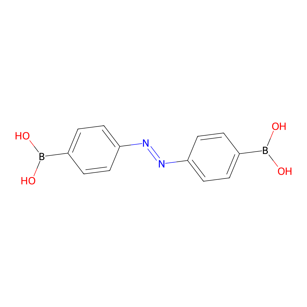 (E)-(diazene-1,2-diylbis(4,1-phenylene))diboronic acid molecular structure, CAS 1902168-17-5