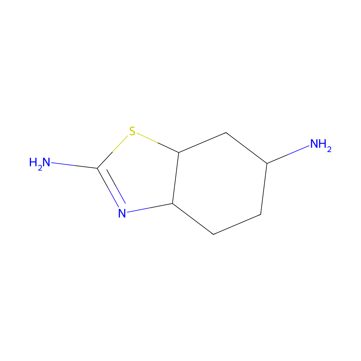 (6S)-3A,4,5,6,7,7a-hexahydrobenzo[d]thiazole-2,6-diamine molecular structure, CAS 1902185-59-4