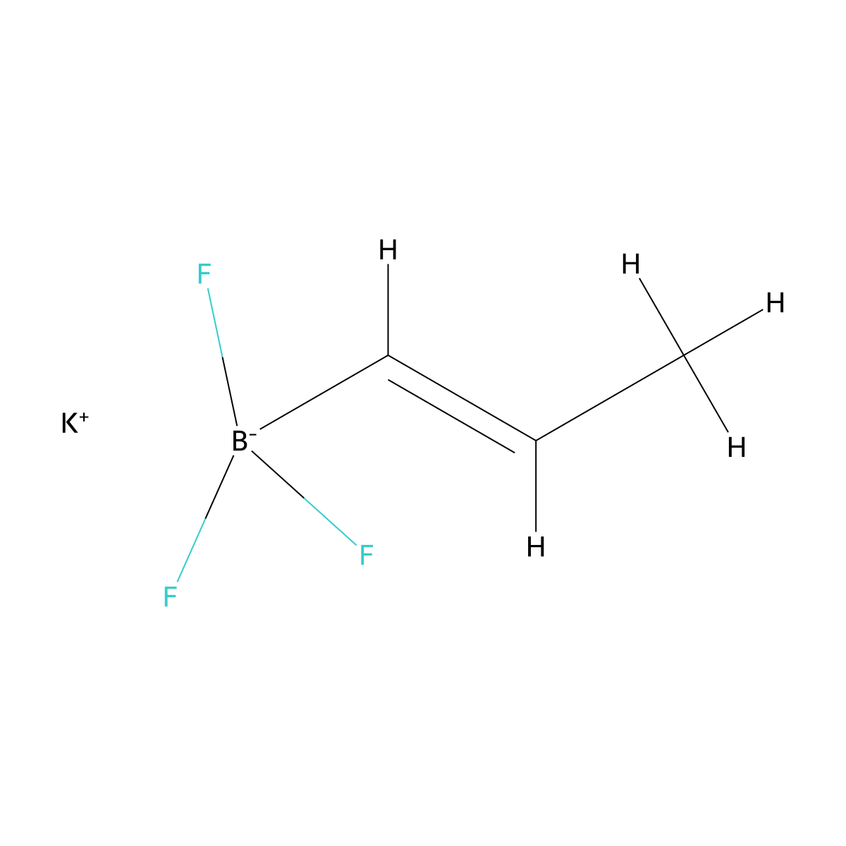Potassium trans-1-propenyltrifluoroborate molecular structure, CAS 1902198-18-8