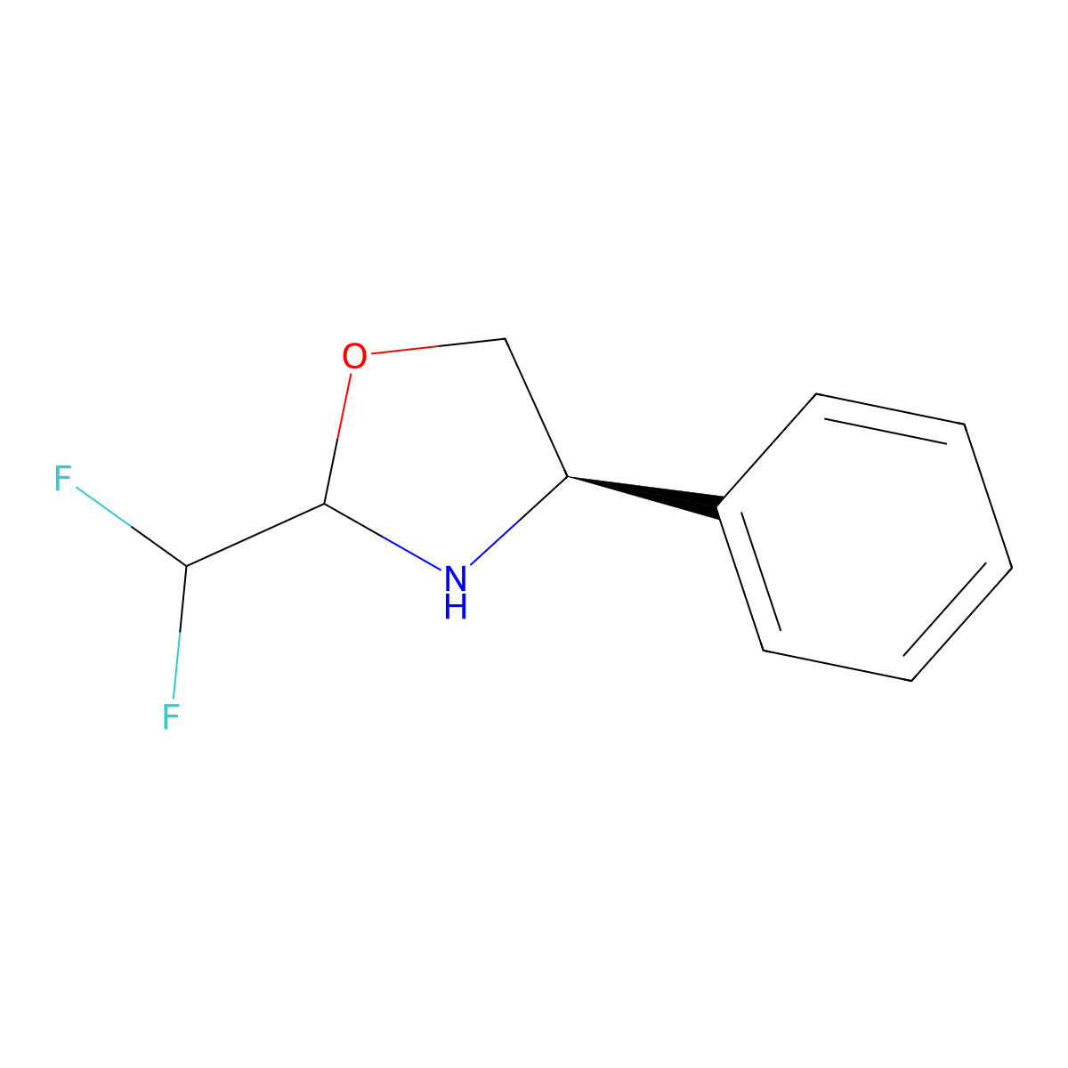 (4R)-4-Phenyl-2-(difluoromethyl)oxazolidine molecular structure, CAS 1902254-13-0
