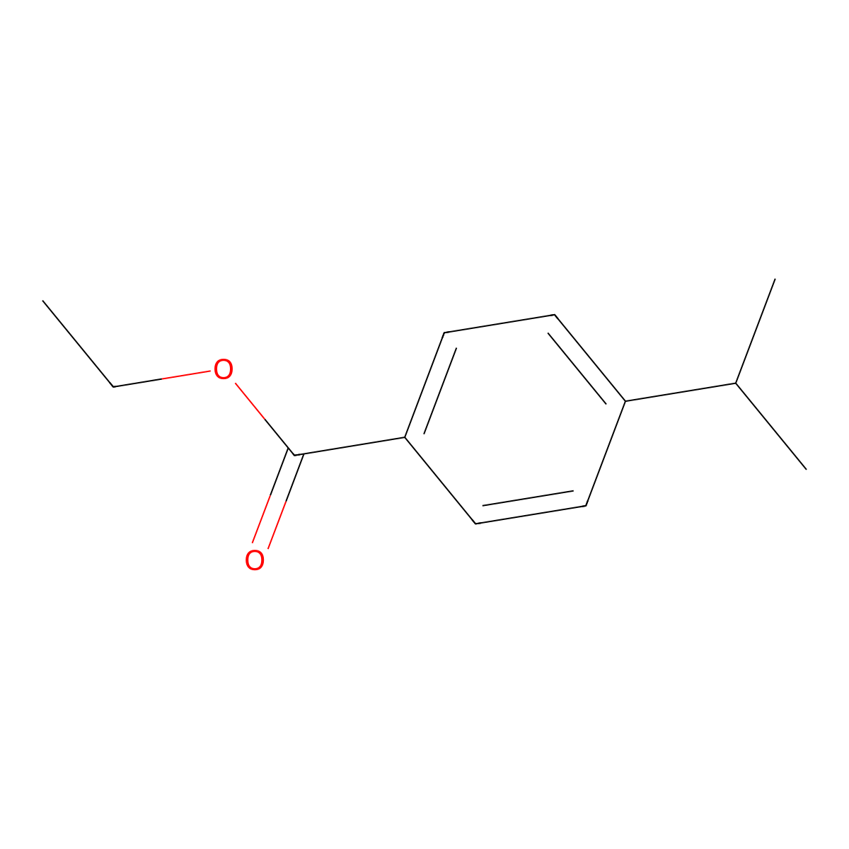 Ethyl 4-propan-2-ylbenzoate molecular structure, CAS 19024-50-1