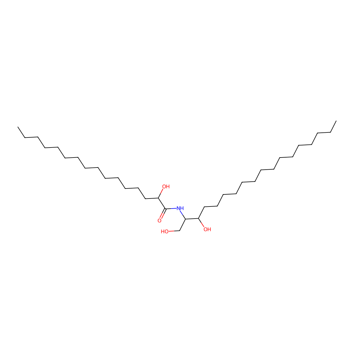 Hydroxypalmitoyl Sphinganine molecular structure, CAS 190249-36-6