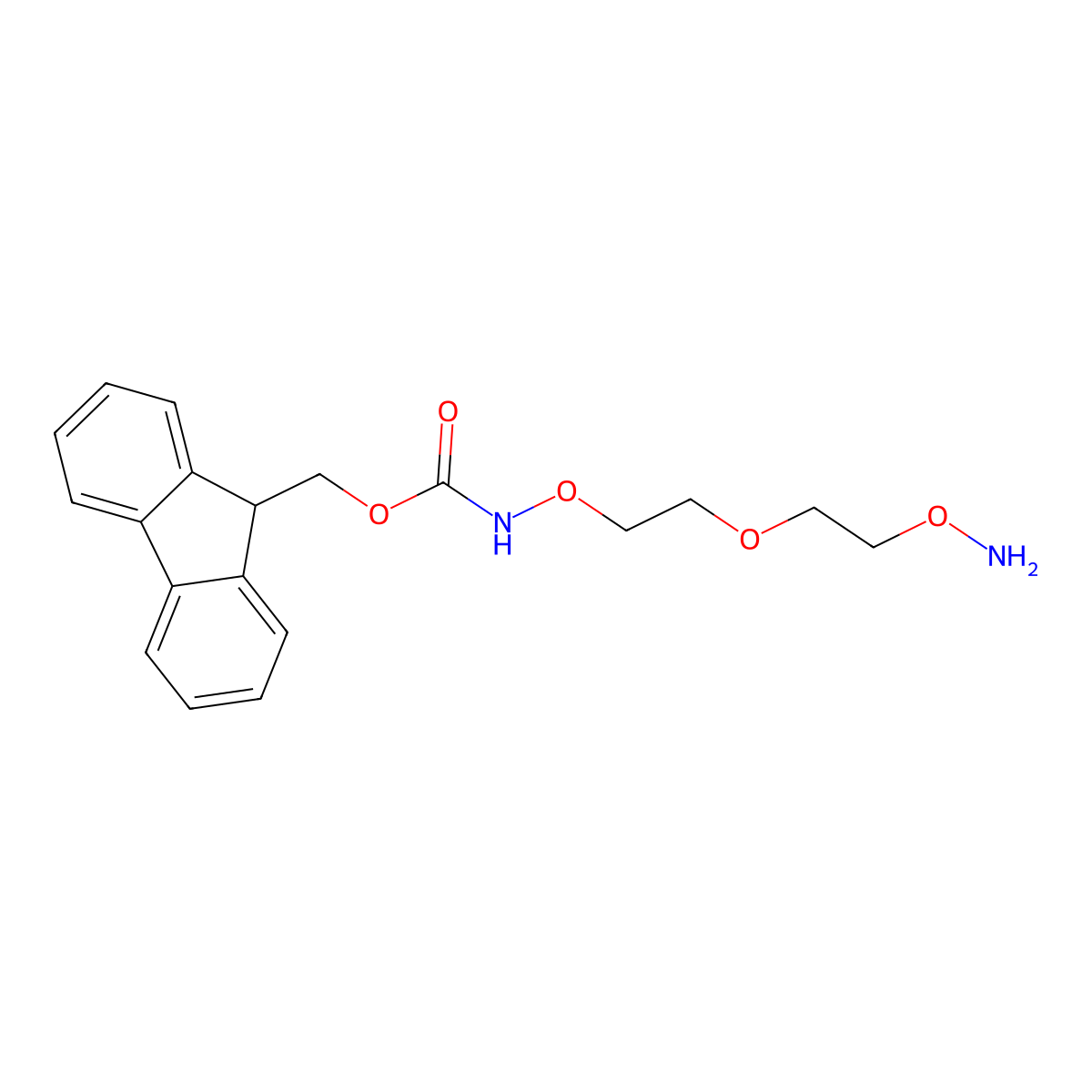 Fmoc-aminooxy-PEG2-NH2 molecular structure, CAS 190249-87-7