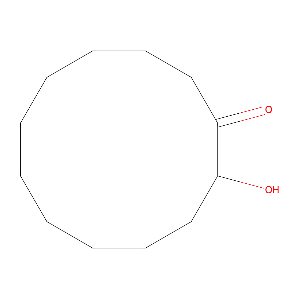 2-Hydroxycyclododecanone molecular structure, CAS 19025-38-8