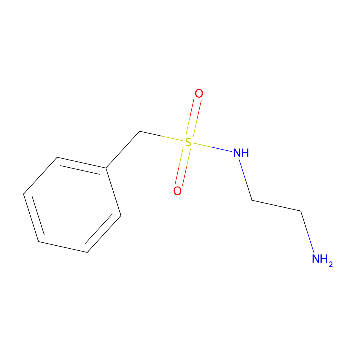 N-(2-aminoethyl)-1-phenylmethanesulfonamide molecular structure, CAS 190257-50-2