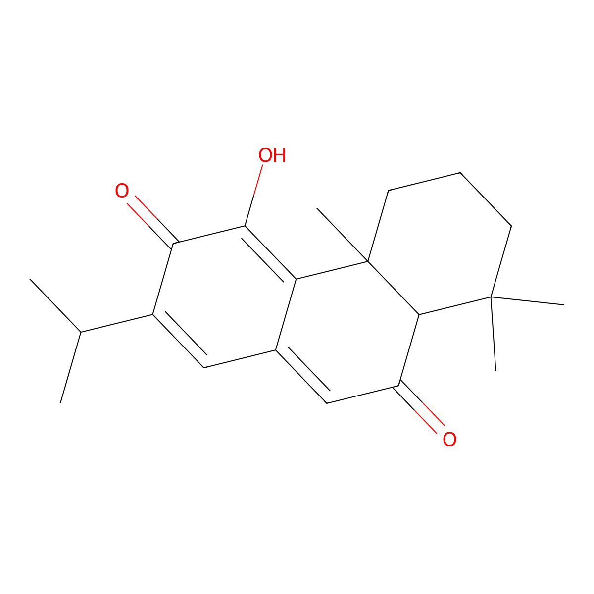 Taxodione molecular structure, CAS 19026-31-4
