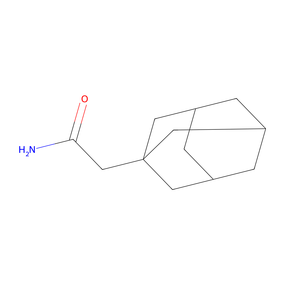 Tricyclo(3.3.1.13,7)decan-1-acetamide molecular structure, CAS 19026-73-4