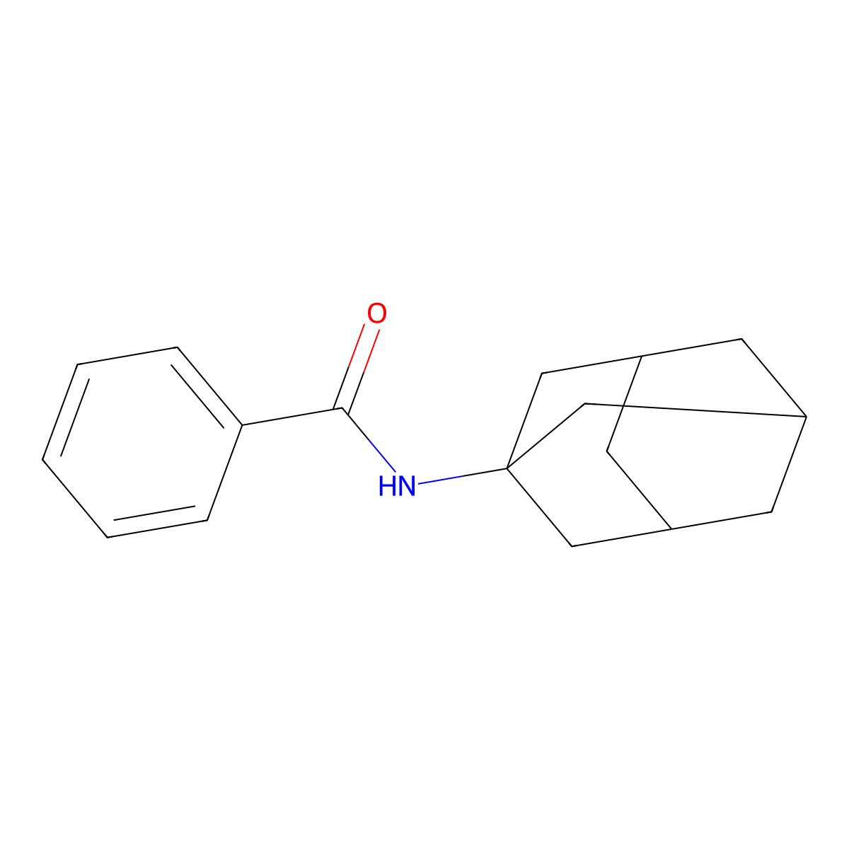 Benzamide, N-1-adamantyl- molecular structure, CAS 19026-84-7