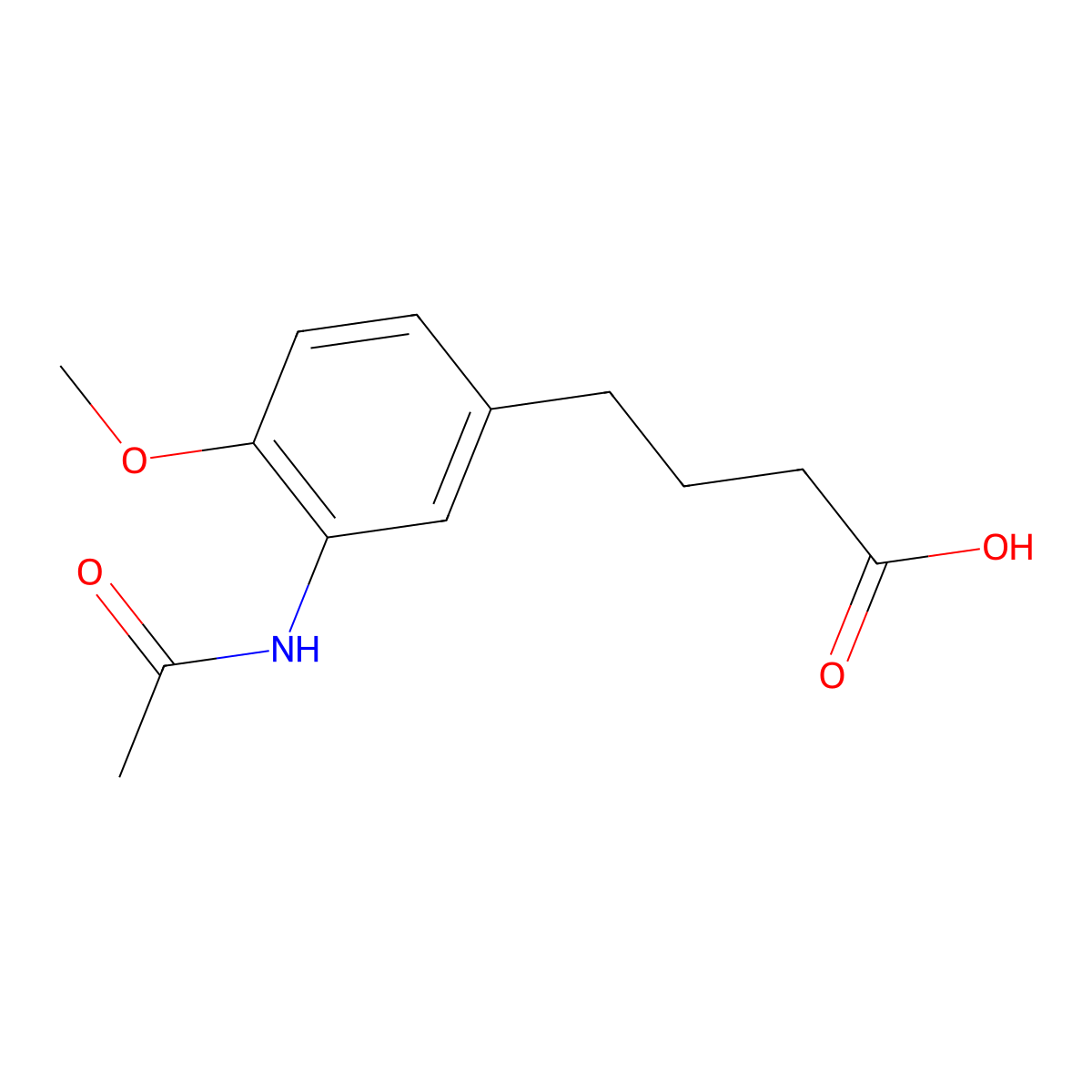 4-(3-Acetamido-4-methoxyphenyl)butanoic acid molecular structure, CAS 1902685-03-3