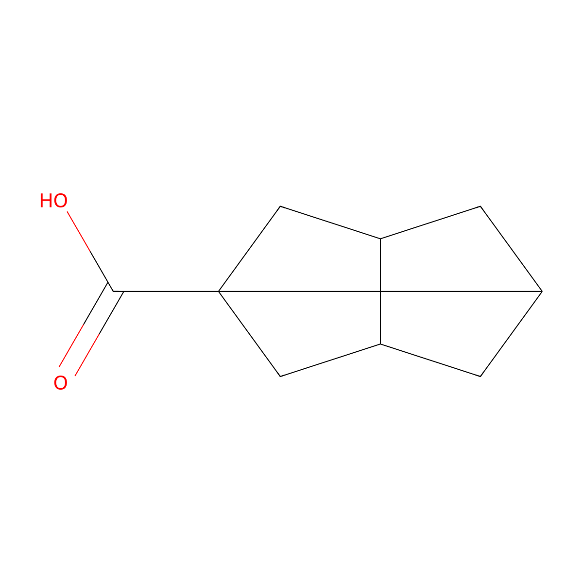 Tricyclo(3.3.0.0,3,7)octane-1-carboxylic acid molecular structure, CAS 19027-07-7