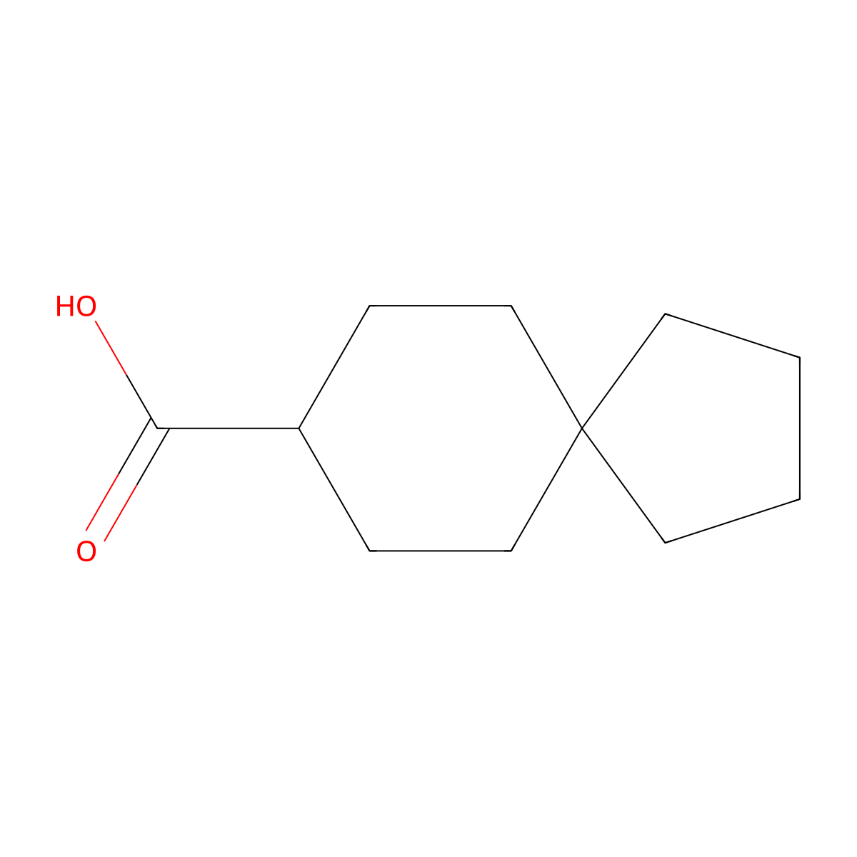 Spiro[4.5]decane-8-carboxylic acid molecular structure, CAS 19027-23-7