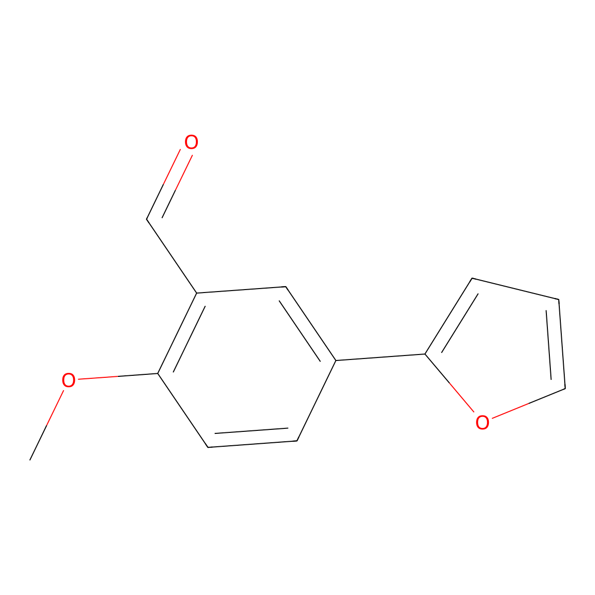 5-(Furan-2-yl)-2-methoxybenzaldehyde molecular structure, CAS 190271-68-2