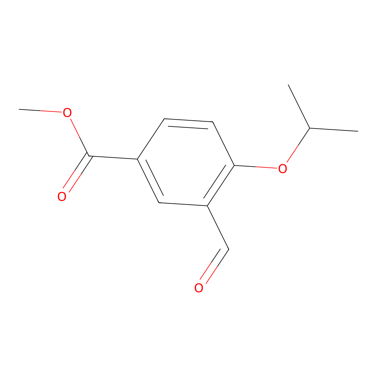 Methyl 3-formyl-4-isopropoxybenzoate molecular structure, CAS 190271-78-4