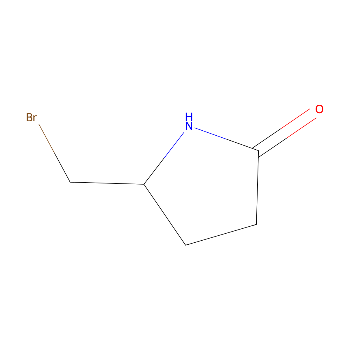 5-(Bromomethyl)pyrrolidin-2-one molecular structure, CAS 190271-85-3