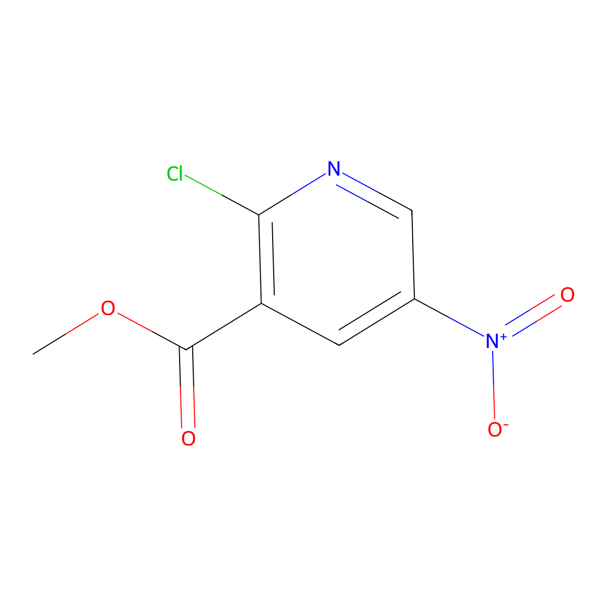 2-Chloro-5-nitronicotinic acid methyl ester molecular structure, CAS 190271-88-6