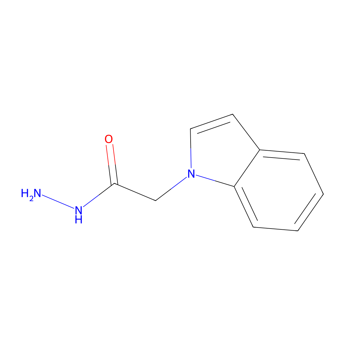 2-(1H-indol-1-yl)acetohydrazide molecular structure, CAS 190271-93-3