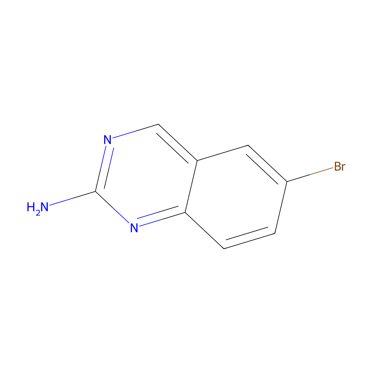 6-Bromoquinazolin-2-amine molecular structure, CAS 190273-89-3