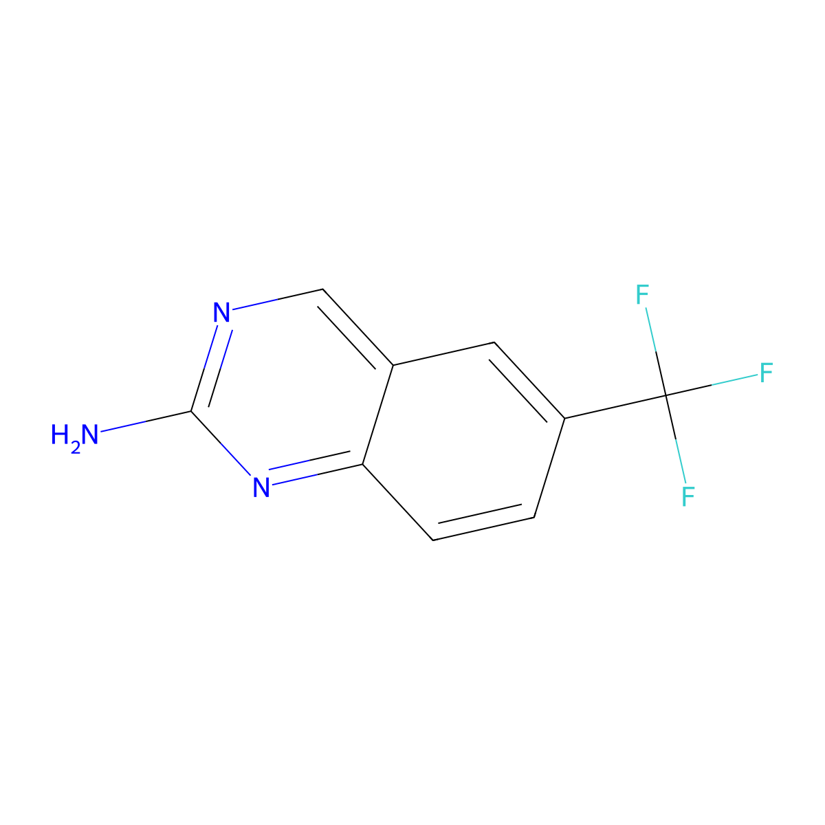 6-(Trifluoromethyl)quinazolin-2-amine molecular structure, CAS 190273-94-0