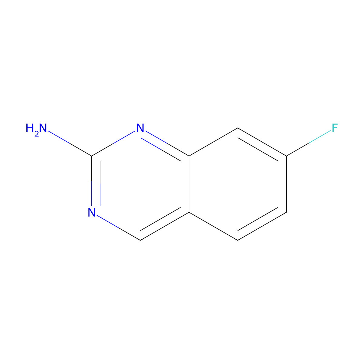 7-Fluoroquinazolin-2-amine molecular structure, CAS 190274-01-2