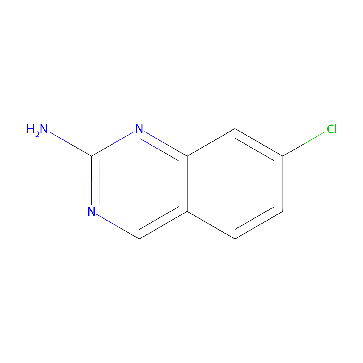 2-Amino-7-chloroquinazoline molecular structure, CAS 190274-08-9