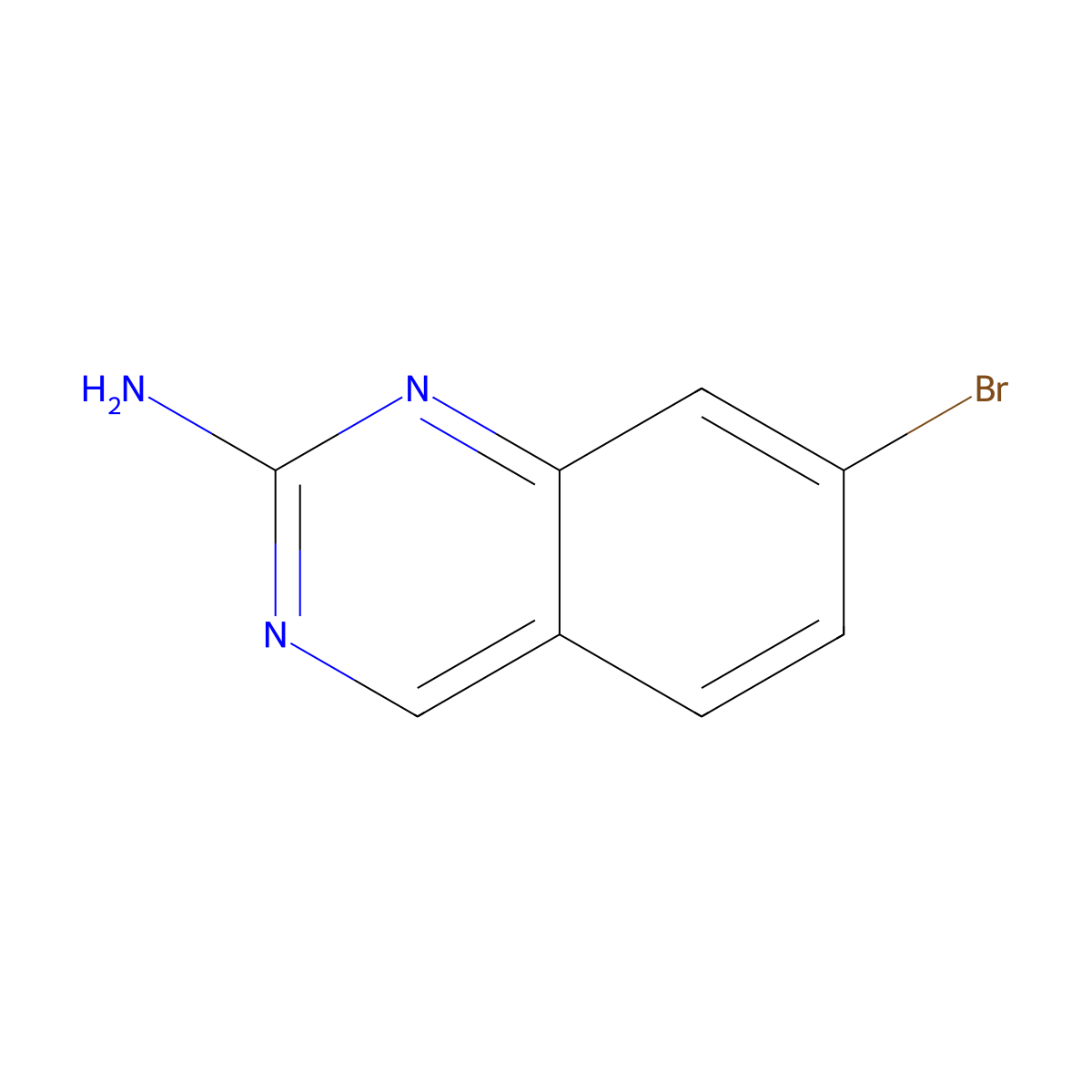 2-Amino-7-bromoquinazoline molecular structure, CAS 190274-15-8