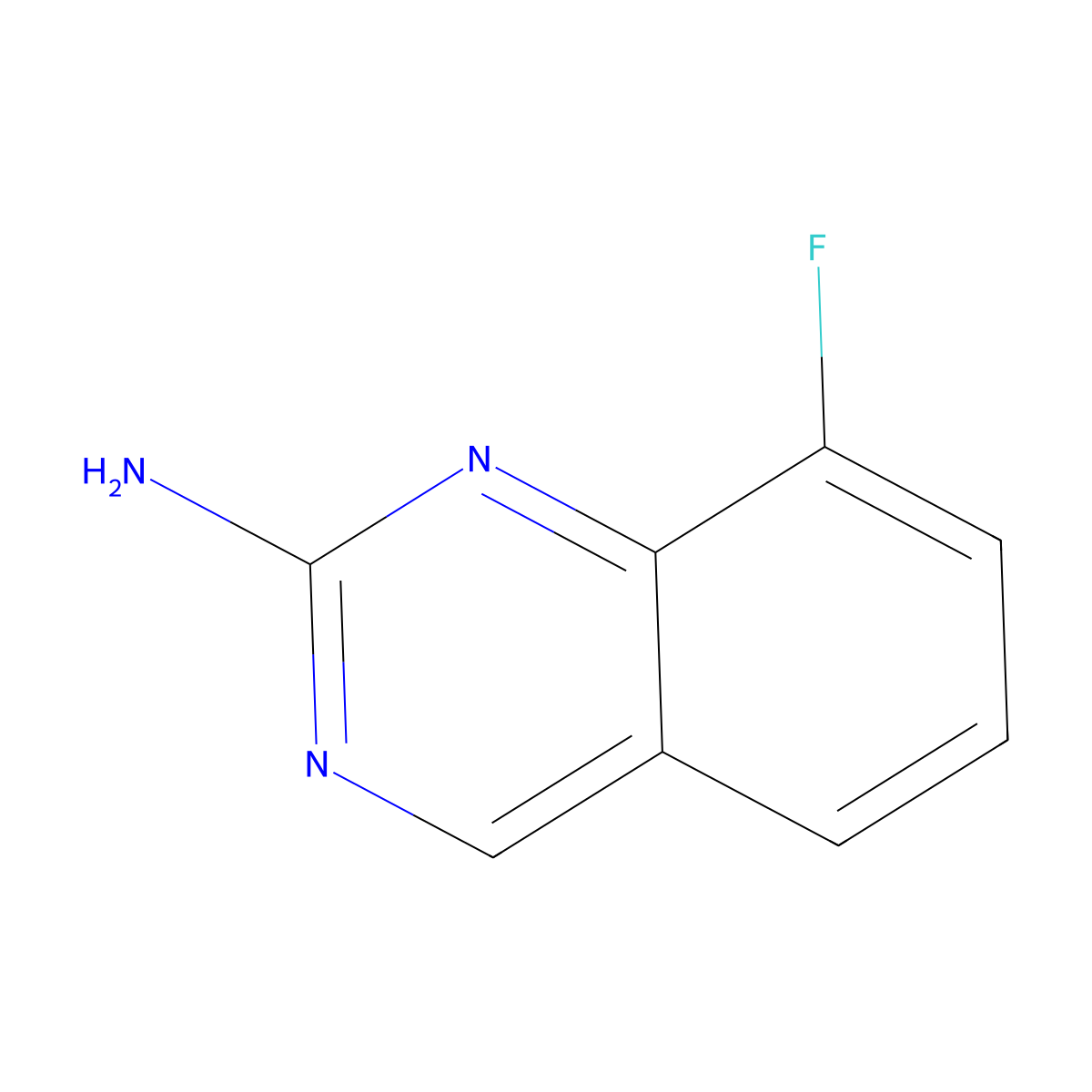 8-Fluoroquinazolin-2-amine molecular structure, CAS 190274-25-0