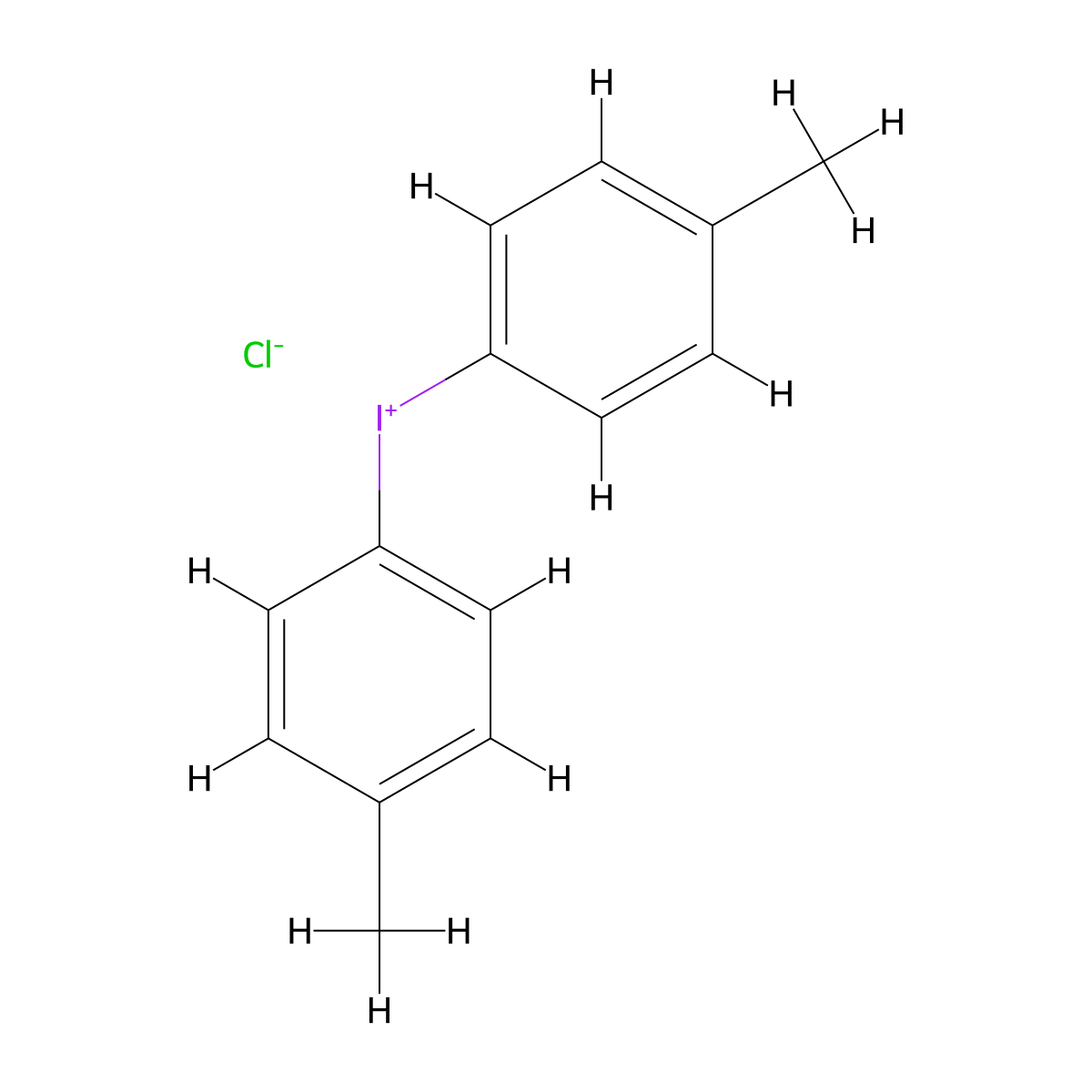 Toliodium chloride molecular structure, CAS 19028-28-5