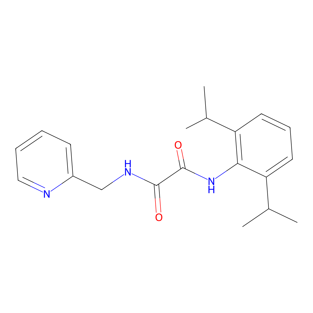 N1-[2,6-Bis(1-methylethyl)phenyl]-N2-(2-pyridinylmethyl)ethanediamide molecular structure, CAS 1902847-24-8