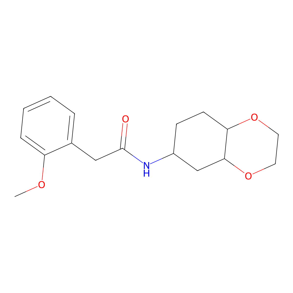 2-(2-methoxyphenyl)-N-(octahydro-1,4-benzodioxin-6-yl)acetamide molecular structure, CAS 1902894-46-5