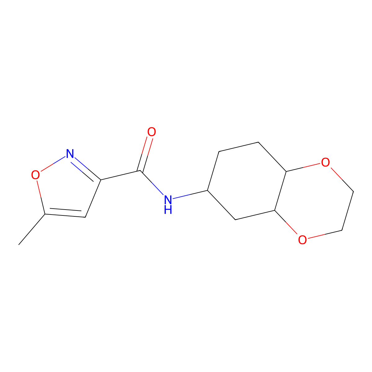 5-methyl-N-(octahydrobenzo[b][1,4]dioxin-6-yl)isoxazole-3-carboxamide molecular structure, CAS 1902894-50-1