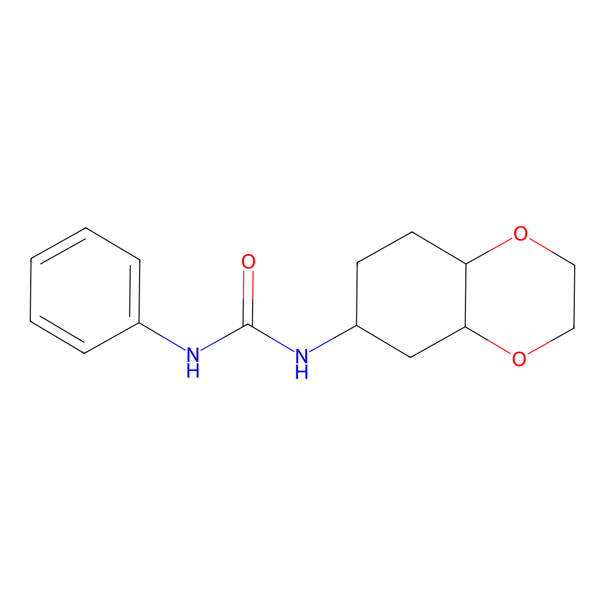 3-(Octahydro-1,4-benzodioxin-6-yl)-1-phenylurea molecular structure, CAS 1902894-73-8